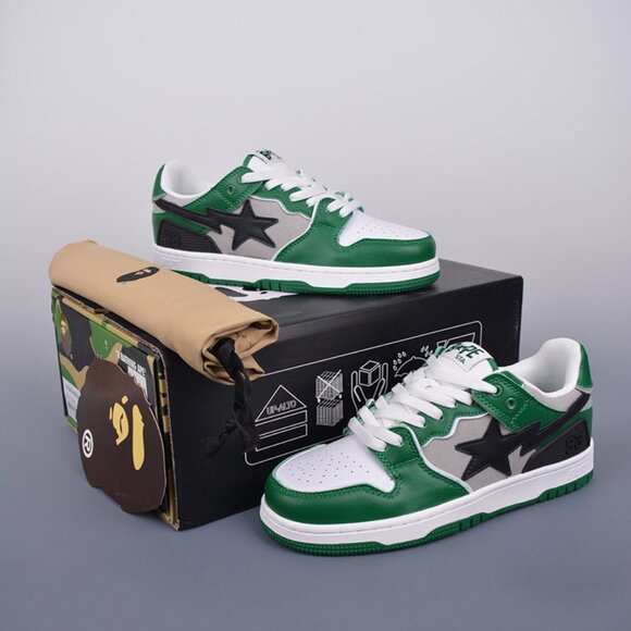 A Bathing Ape Bape Sta Black Green - Picture 1 of 9